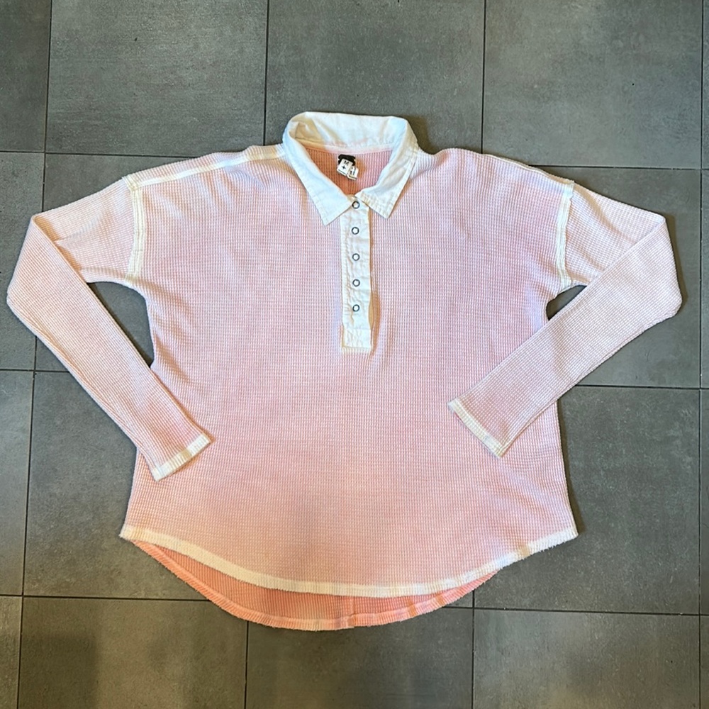 We The Free Long Sleeve Thermal Shirt with Collar - Picture 2 of 10